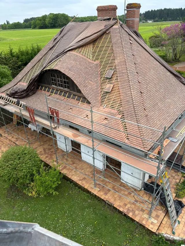 Travaux de charpente et couverture - Avant